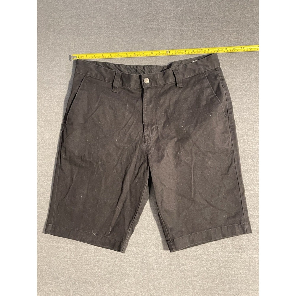 Volcom Men's Black Chino Shorts Size 34 Skate Surf Casual Streetwear Flat Front